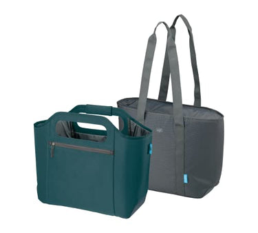 alfi ISO Bag 2-in-1 23 liters, sea pine, thermal cooler bag made of polyester with extra carrying bag, insulated shopping bag for shopping, swimming pool, sauna, insulated bag, flexible, washable on sale